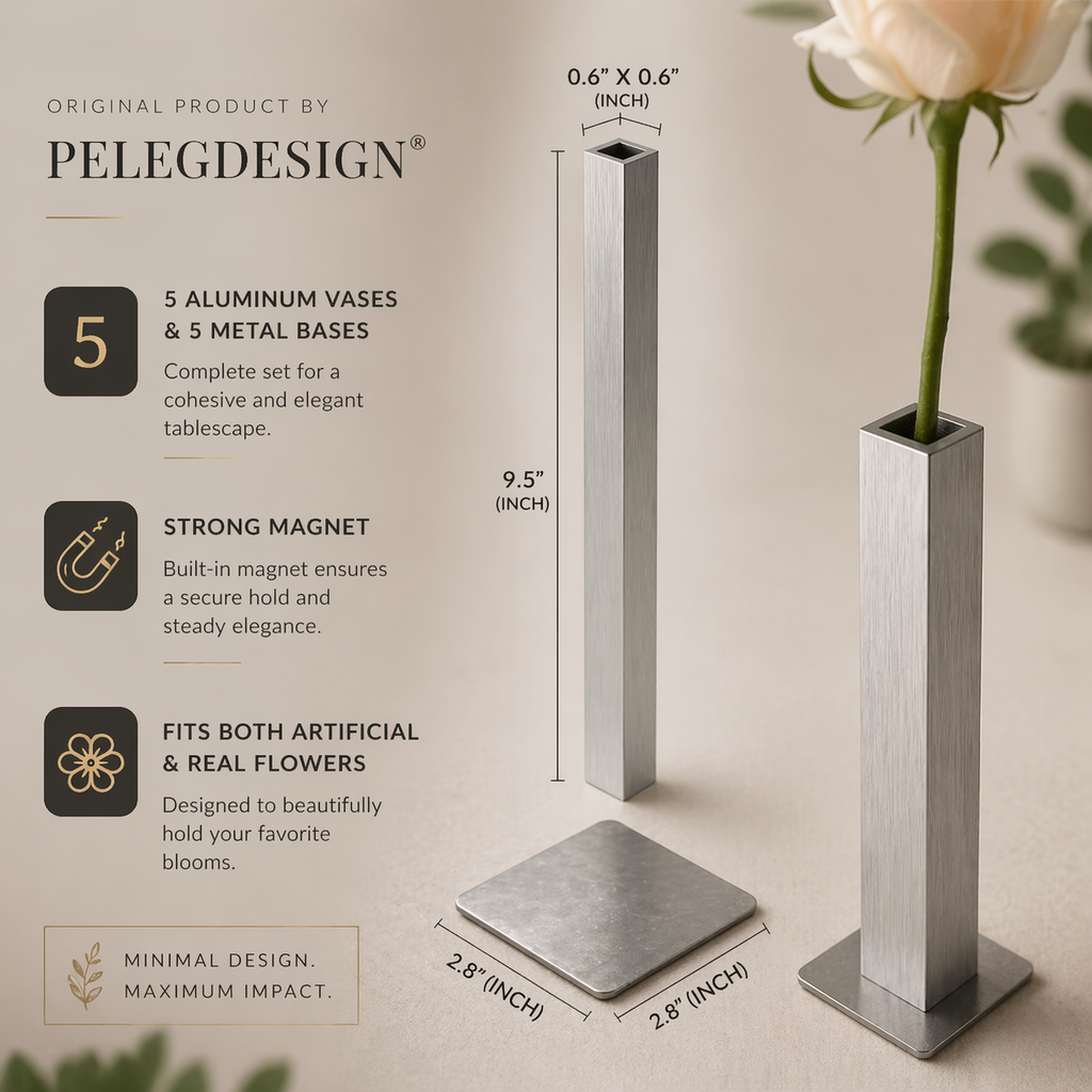 FLOAT™ | Elegant Magnetic Vase (Set of 5)