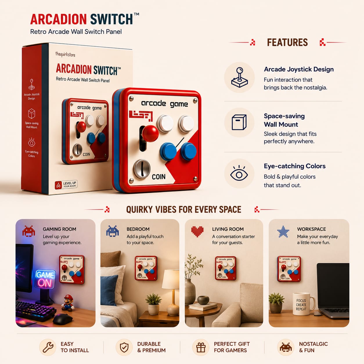 Arcadion Switch™ | Turn Every Light On Like A Gamer
